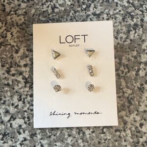 LOFT Silver and Gold Stud Earring Set